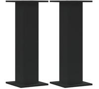 Supports de Haut-parleurs - VIDAXL - 2 pcs - Bois d'ingénierie - Noir - 80 cm de hauteur