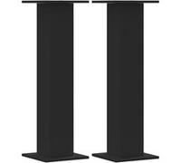 Supports de Haut-parleurs - VIDAXL - 2 pcs - Bois d'ingénierie - Noir - 95 cm de hauteur