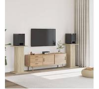 vidaXL Supports de haut-parleurs 2 pcs Chêne Sonoma en bois d'ingénierie