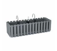 Supports de jardinière 60 cm indicateur de niveau d'eau boîte de balcon gris