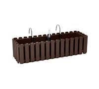 Supports de jardinière 60 cm indicateur de niveau d'eau boîte de balcon marron
