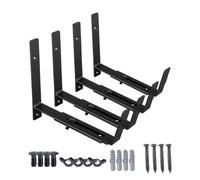Supports de jardinière - Support de jardinière réglable avec garde-corps - Support en métal solide - 12 x 20,3 cm - Supports de jardinière pour balustrade de terrasse, rebord de fenêtre, de