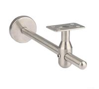 Supports de main courante d'escalier en acier inoxydable avec support mural réglable pour un soutien sûr sur des murs en béton ou en brique, base épaisse pour Enha (B)