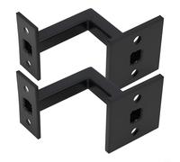 Supports de main courante en acier inoxydable pour escaliers | Matériau en acier inoxydable 304 | Finition noire mate | Réglable pour intérieur et extérieur U