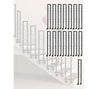 Supports de main courante en fer forgé industriel en forme de U pour couloir, sous-sol, maison de poupée, balustres, garde-corps durable et élégant