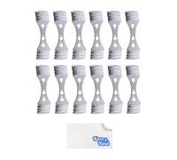 Supports de mèche de Bougie en métal- Dispositif de centrage - Pack de 12- Stabilisateur de mèche pour Fabrication de Bougies, Supports de mèche en métal - Métal Durable - Longueur de 9,4 cm (Argent)