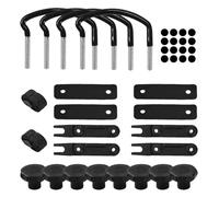 Supports De Montage À Toite De Toit - 4pcs Kit De Matériel Du Support De Cargaison, Pinces En U Rack Rack | Supports De Largeur Intérieure Avec 8 Écrous De Verrouillage Pour La Voiture Et La Camionnet