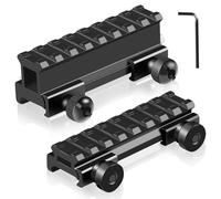Supports de montage Picatinny, profil haut en pouces et profil bas de 1/2 pouce, support de montage sur rail Picatinny à 8 emplacements avec conception transparente for lunettes optiques points rouges