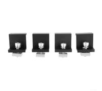 Supports de montage robustes en aluminium anodisé noir pour une installation sûre des panneaux solaires (4 pinces d'extrémité de 35 mm)