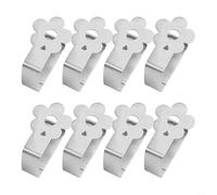 Supports de nappe coupe-vent sécurisés pour une utilisation en extérieur | Acier inoxydable robuste, résistant à la rouille, lot de 8, prise en main sûre, design coupe-vent
