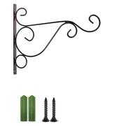 Supports de Panier à Suspendre Support for plantes suspendu en plein air, 2 pièces, crochet for Pot de fleur, jardinière murale, crochets fer rustique, fleurs avec vis Pour le jardin(1pcs black)