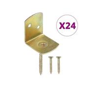 vidaXL Supports de panneau de clôture Forme en L Métal galvanisé 24x