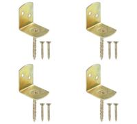 Supports de panneau de clôture 4 pcs Forme en L Métal galvanisé