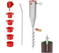 Supports de parasol de plage GeZu Impex Galvanisé à chaud 25 à 62 mm Douille Enfoncer Rond Support Spirale Sol