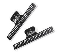 Supports de partitions, 2 pièces Clip de livre musique Supports feuilles en plastique Clips marqueur page Clips fichiers pour les magasins, le bureau à domicile et l'école pour un
