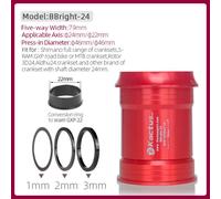 Supports De Pédalier En Céramique Bb,Axe 22/24mm Pour Shimano/Sram Gxp,Pièces De Bicyclette - Type Bbright 24-Red