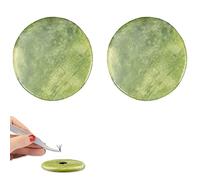 Supports de Pierre de Jade D'Extension de Cils,Jade Palette Adhésive en Pierre,Colle Cils Pierre de Jade Palette Adhésive,Palette Faux Base de Cils, pour Les Extensions de Cils,Faux Cils Base,2 Pièces