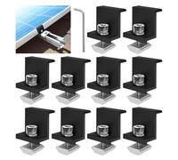 Supports De Pince De Bord De Panneau Solaire,10 Pièces 30mm Kit De Montage De Panneau Solaire,Kit De Support De Panneau Solaire,Fixation De Panneau Solaire Pour Toiture,Murs