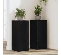 vidaXL Support de plantes 30 x 30 x 70 cm 2 pièces Chêne noir Bois reconstitué