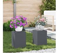 Supports de Plantes d Extérieur Pillar 2 pcs Anthracite 24x24x35 cm Acier