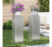 Supports de plantes d'extérieur vidaXL Pilier 2 pcs 24x24x75 cm Acier galvanisé