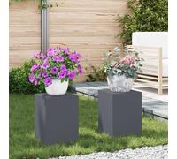 Supports de plantes d'extérieur vidaXL Pilier 2 pcs Anthracite 24x24x35 cm Acier