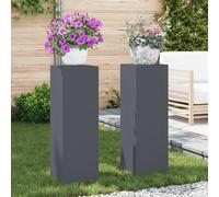 Supports de plantes d'extérieur vidaXL Pilier 2 pcs Anthracite 24x24x75 cm Acier