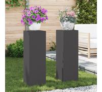 Supports de plantes d'extérieur vidaXL Pilier 2 pcs Noir 24x24x75 cm Acier
