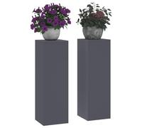 Supports de plantes d'extérieur vidaXL Pilier 2 pcs Anthracite 24x24x75 cm Acier