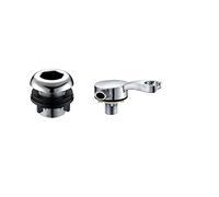 Supports de pommeau de douche - Manchon de lavabo chromé - Femelle (ABS) et Bras de douche salon sans rouille x 2