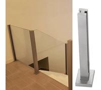 Supports De Pont Argentés pour Paels en Verre Trempé, 65cm / 75cm / 85cm / 95cm / 105cm / 115cm / 125cm / 135cm / 145cm Frot Porche Guardrail Ladig Baister Upright, Middle Post, 145cm/57.5in