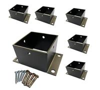 Supports de poteau en béton pour un support sécurisé du bois et du ciment, comprend des vis pour une installation facile, parfait pour le renforcement du porche et de la colonne