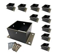 Supports de poteau en béton pour un support sécurisé du bois et du ciment, comprend des vis pour une installation facile, parfait pour le renforcement du porche et de la colonne