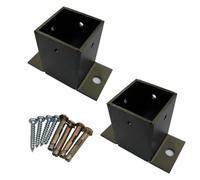 Supports de poteau en béton pour un support sécurisé du bois et du ciment, comprend des vis pour une installation facile, parfait pour le renforcement du porche et de la colonne