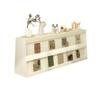 Supports De Présentation En Papier, Étagères Rétractables À 2 Ou 3 Niveaux Et Présentoirs ; Pour Commerces, Salons D'artisanat, Parfums Et Décoration D'intérieur.(Blanc,150x42x90cm)