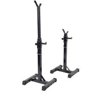 Supports de Rack Squat Support Multifonction pour HaltèRes Charge Max. 200 Kg - Acier renforcé Noir