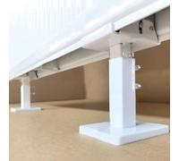 Supports de radiateur, kit de pieds de radiateur à montage au sol, supports de support de radiateur réglables en acier, kit de pieds de montage au sol, blanc + argent