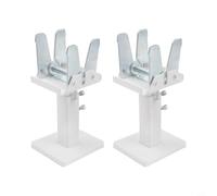 Supports de radiateur réglables en acier pour radiateurs à panneaux avec convecteurs, hauteur 14-21 cm, pieds blancs et argentés avec vis d'expansion et