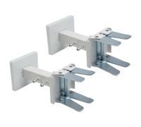 Supports de radiateur réglables en acier pour radiateurs à panneaux, hauteur réglable entre 14 et 21 cm avec chevilles d'extension pour un montage stable du radiateur