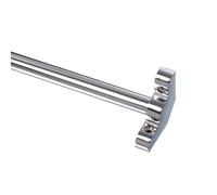 Supports de rails polis réglables pour tapis d'escalier, fixations de sol sécurisées, barres de fixation avec embouts ronds et supports tubulaires pour une installation sécurisée de la moque