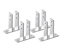 Supports de séparation pour urinoir supportant un montage vertical et horizontal sur panneau - Matériel en métal chromé pour une installation flexible