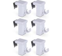 Supports de serrage pour barres de cafétéria "Basic" ( blanc ) pack de 6 ( 6 pièces )