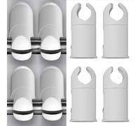 Supports de serrage pour radiateurs sèche-serviettes plats et incurvés (blanc, tube de 25 mm de largeur)