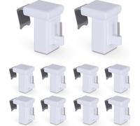 Supports de serrage pour tringles de vitrage "Basic" ( blanc ) pack de 10 ( 10 pièces )