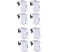 Supports de serrage pour tringles de vitrage "Basic" ( blanc ) pack de 8 ( 8 pièces )