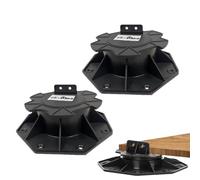 Supports de solives,Support de dalle | 2 pièces roulements sur pilotis pieds de Patio Support de dalle en bois - Plancher multifonctionnel de système de base de hangar de , roulements de plat, ro