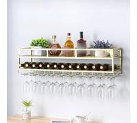 Supports de Stockage de vin muraux Cadre en métal de Fer, casier à vin Mural Suspendu à LED, présentoir de Bouteilles d'alcool de Bar, étagère d'alcool de Barre de Fer, pour Bar à la Maison,