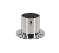 Supports de support de rail de penderie en acier inoxydable, douilles à bride pour tringles à vêtements, porte-serviettes, raccords de tringle à rideau de douche, matériel de rail d'armoire de cuisine