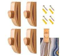 Supports de suspension murale - Crochet mural en bois pour tenture murale, pince textile en bois - Décoration murale pour salon, chambre à coucher, salle de bain, cuisine