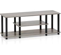Supports De Télév ur Sans Outils, Bois, Chêne Français Gris/Noir, Taille Unique, Dense, French Oak Grey/Black, One Size, 3 Niveaux[Video249]